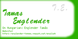 tamas englender business card